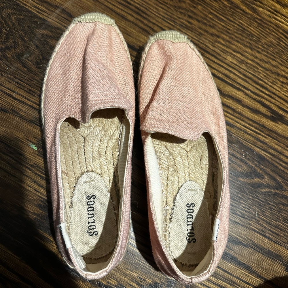 Soludos Pink Espadrille Flats 7 1/2